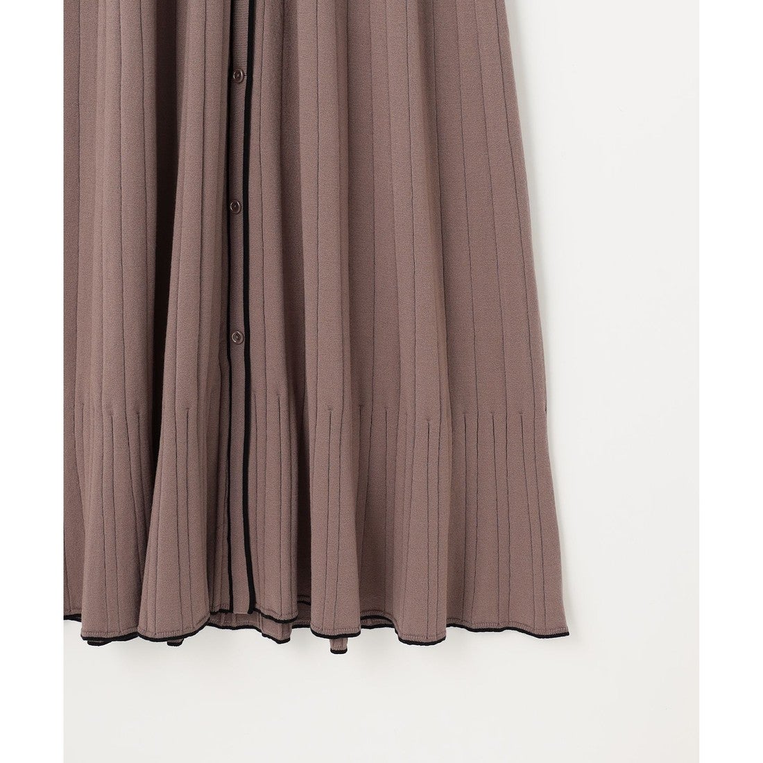 ANY SIS 【洗える】バイカラーデザインニット ワンピース （モカ