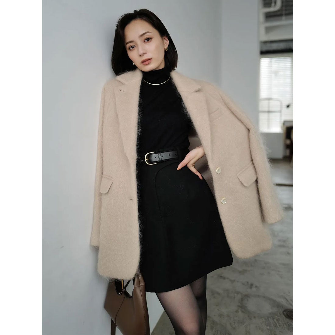 アニュアンス anuans ワイドレザーベルト （BLACK） -靴＆ファッション