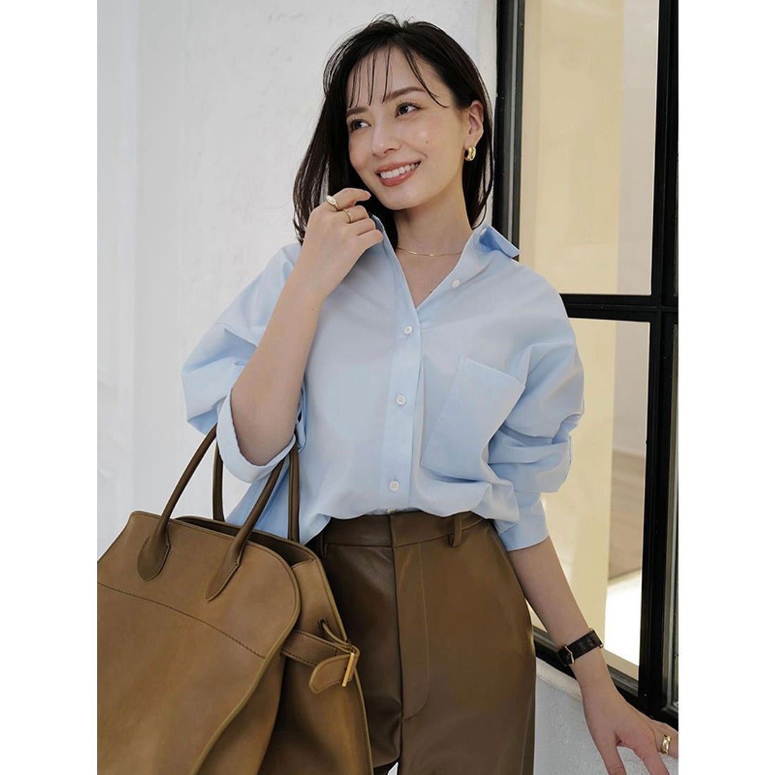 アニュアンス anuans スタンダードシャツ （YELLOW BEIGE） -靴