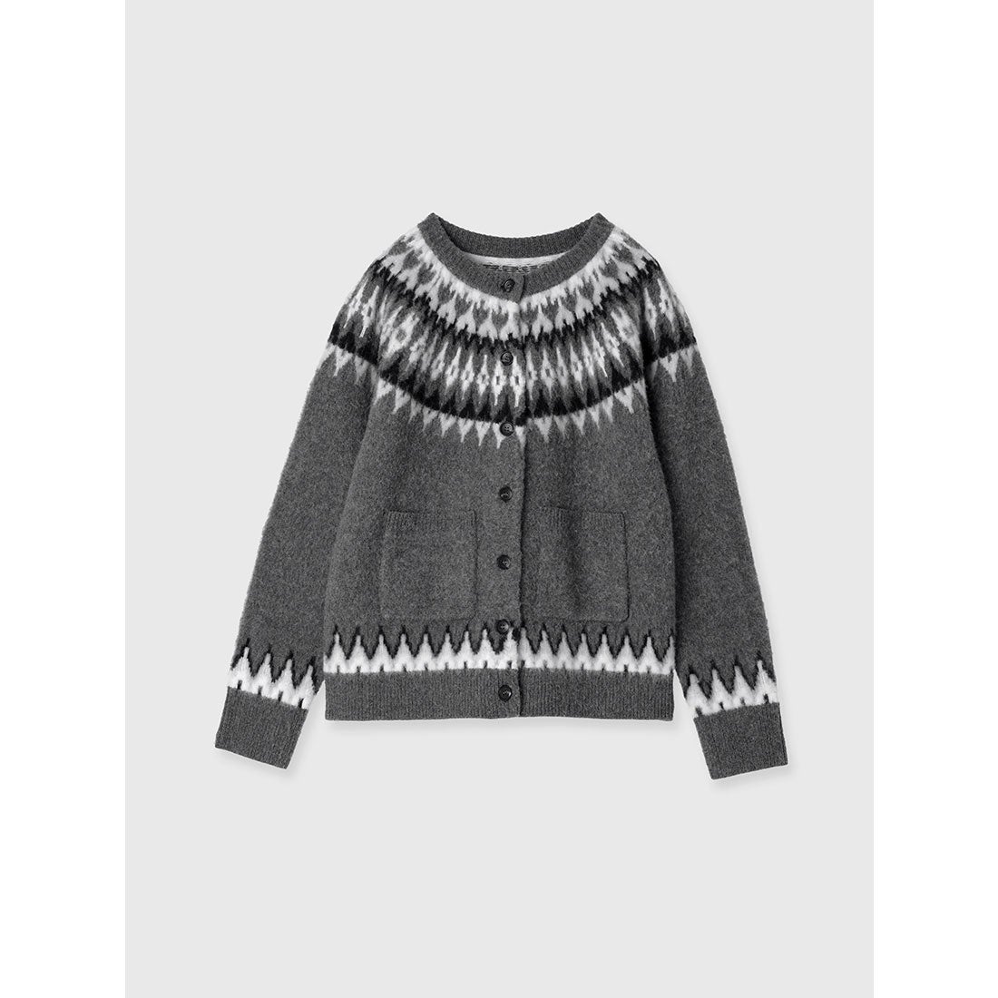 アニュアンス anuans ノルディックニットカーディガン （GREY