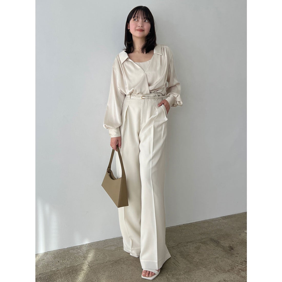 アニュアンス anuans ツータックワイドパンツ （MINT） -ファッション