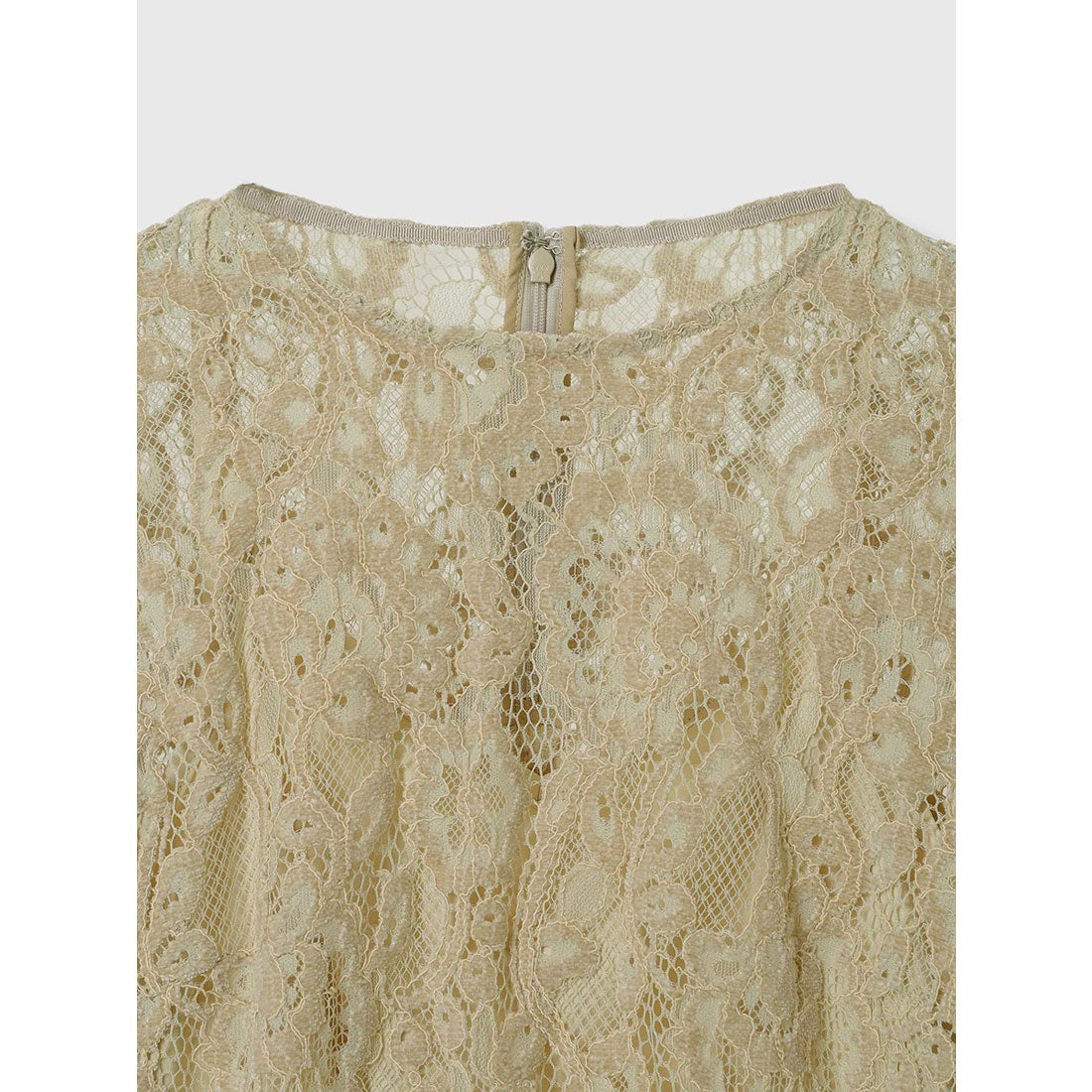 アニュアンス anuans ベロアレースボリュームスリーブブラウス （BLACK