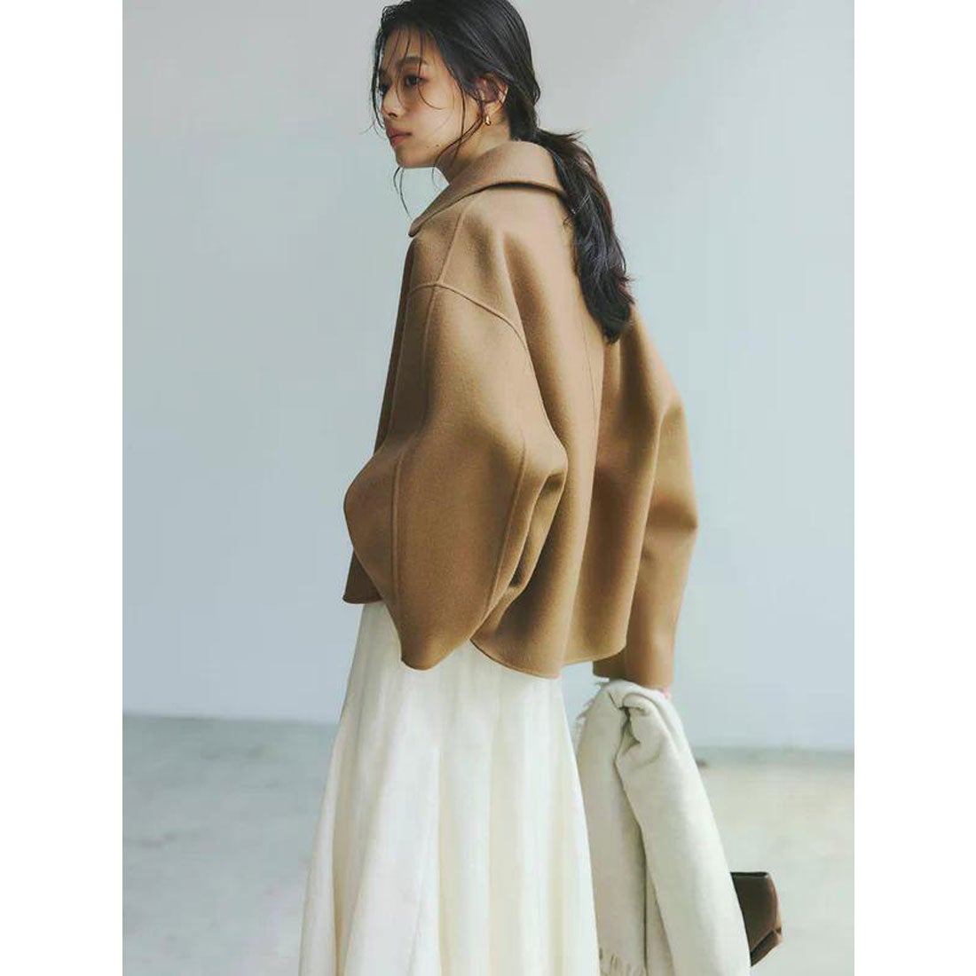 アニュアンス anuans リバーウールショートコート （ECRU） -靴