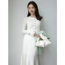 アニュアンス anuans リュクスビスコースリブニットカーディガン