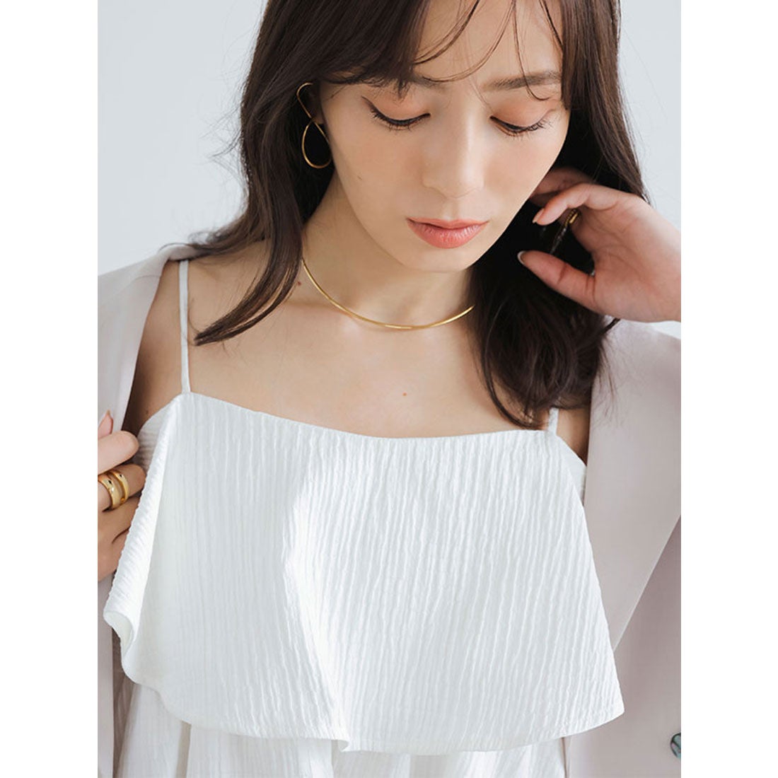 アニュアンス anuans フクレジャガードキャミソール （BEIGE