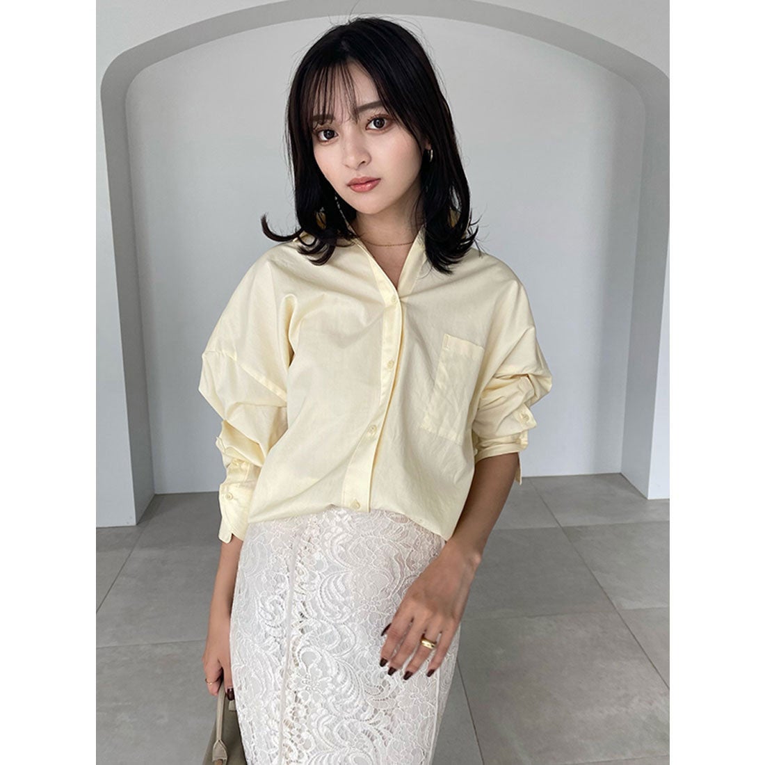 アニュアンス anuans スタンダードシャツ （WHITE） -靴＆ファッション