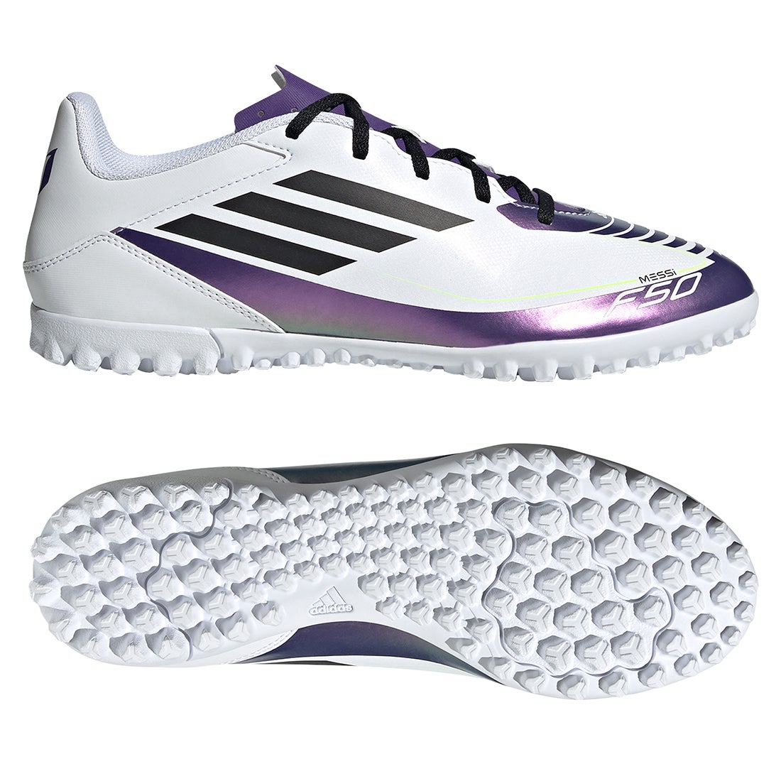 adidas アディダス F50 MESSI CLUB TF(ホワイト×ブラック×パープル