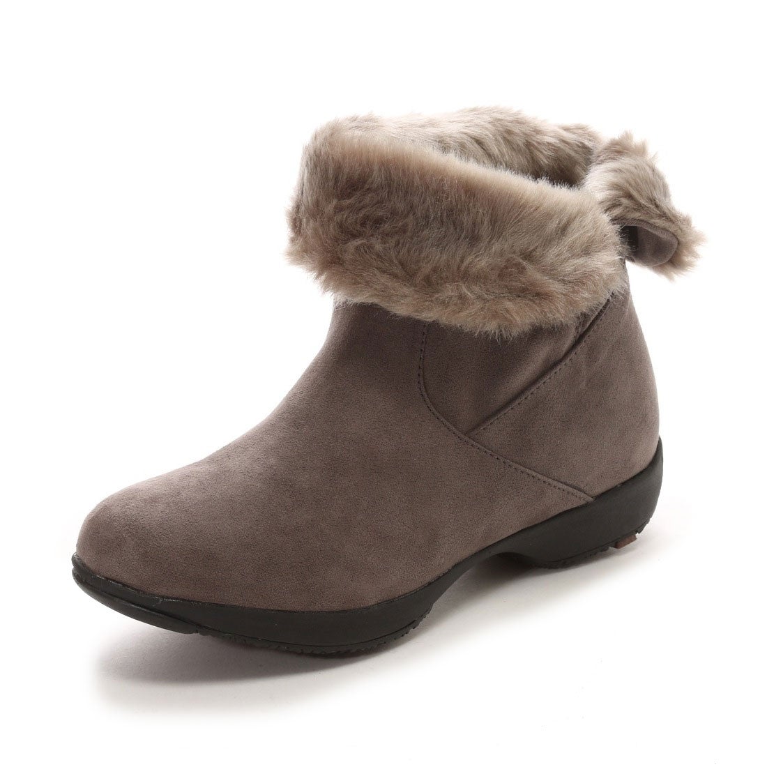 ビューフォート BeauFort 防水ボア付ショートブーツ（グレー） -靴