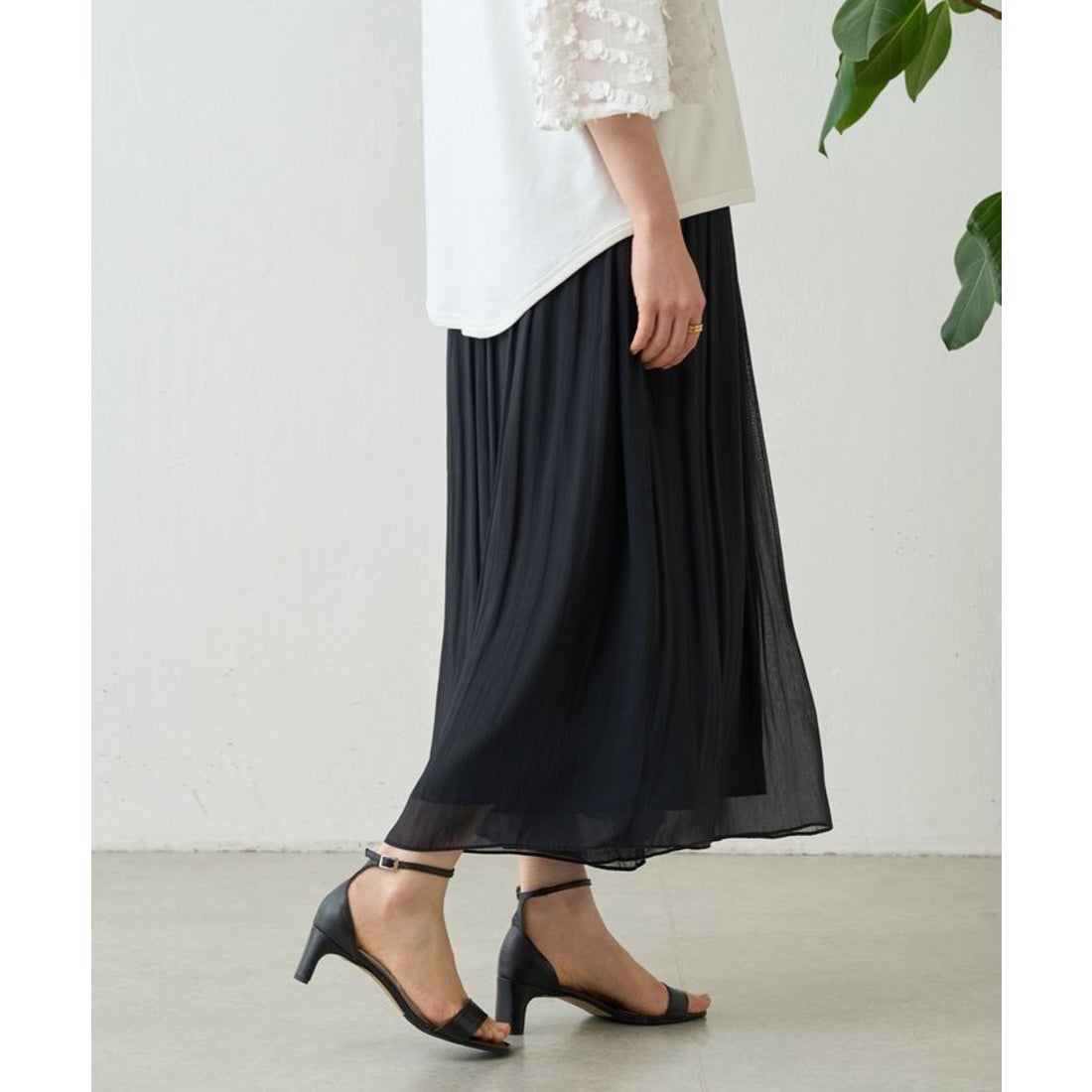 ビアズリー BEARDSLEY NEWシワシフォンギャザーパンツ （brown