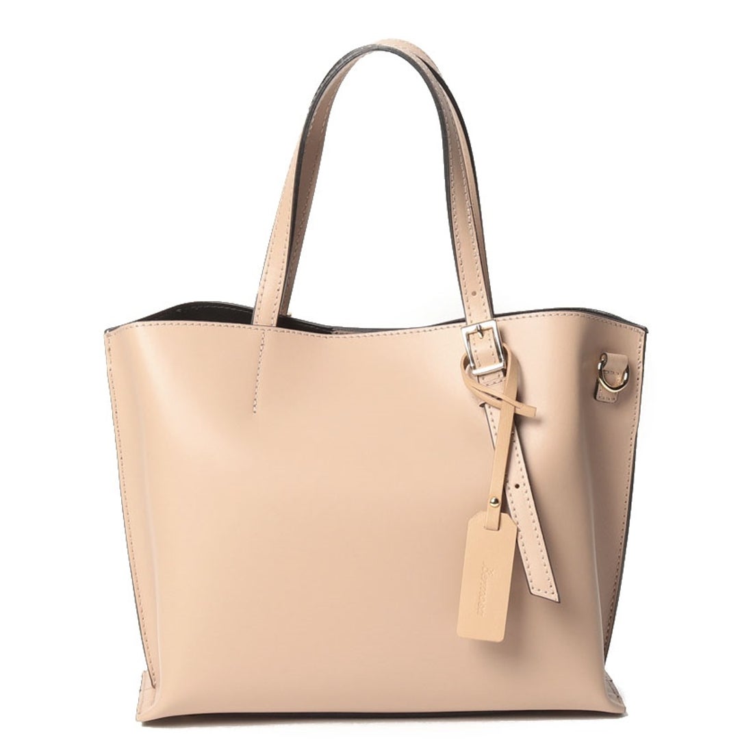 ベース BASE イタリア製本革三層トートバッグ （ベージュ） -靴