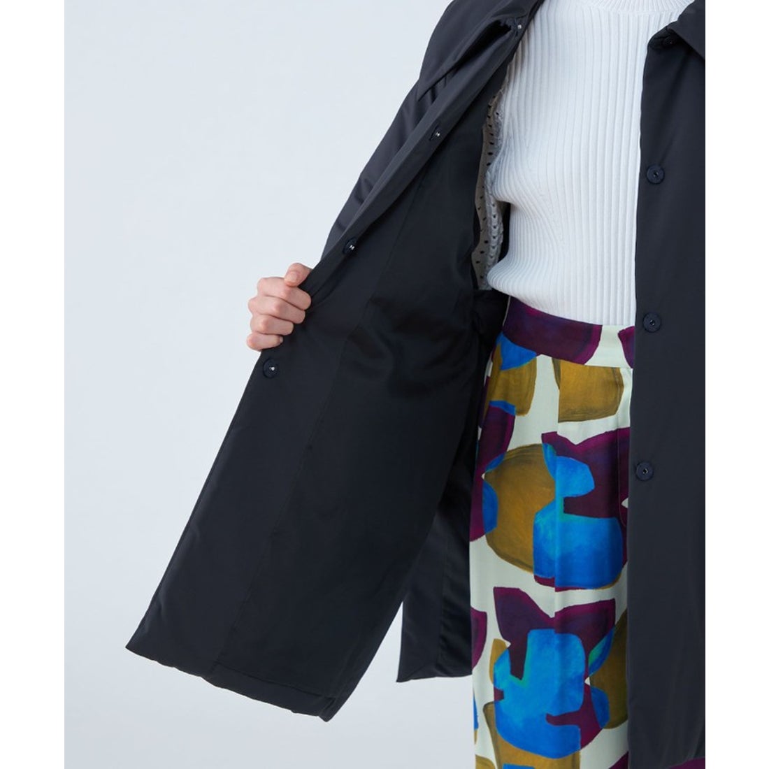 ボールジィ Ballsey パデットツイル ベルテッドポンチョ （69 ネイビー