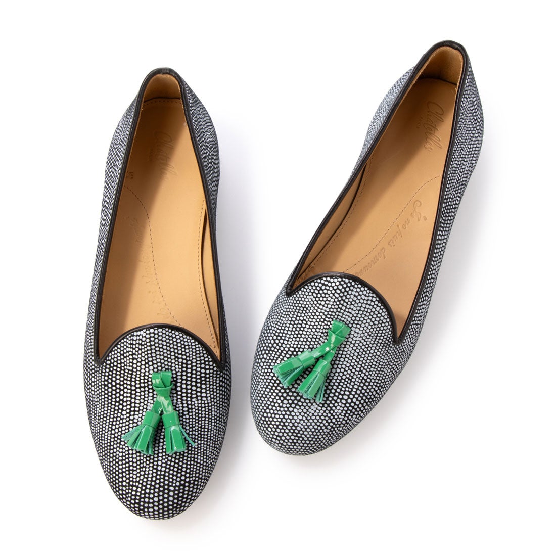 シャテル Chatelles Albert Tassels （ホワイト＆ブラック） -靴