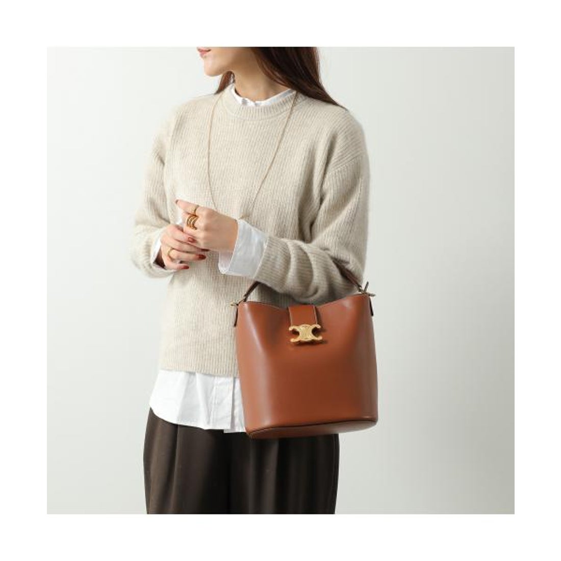 セリーヌ CELINE CELINE ハンドバッグ Medium Bucket Louise 116613FX9