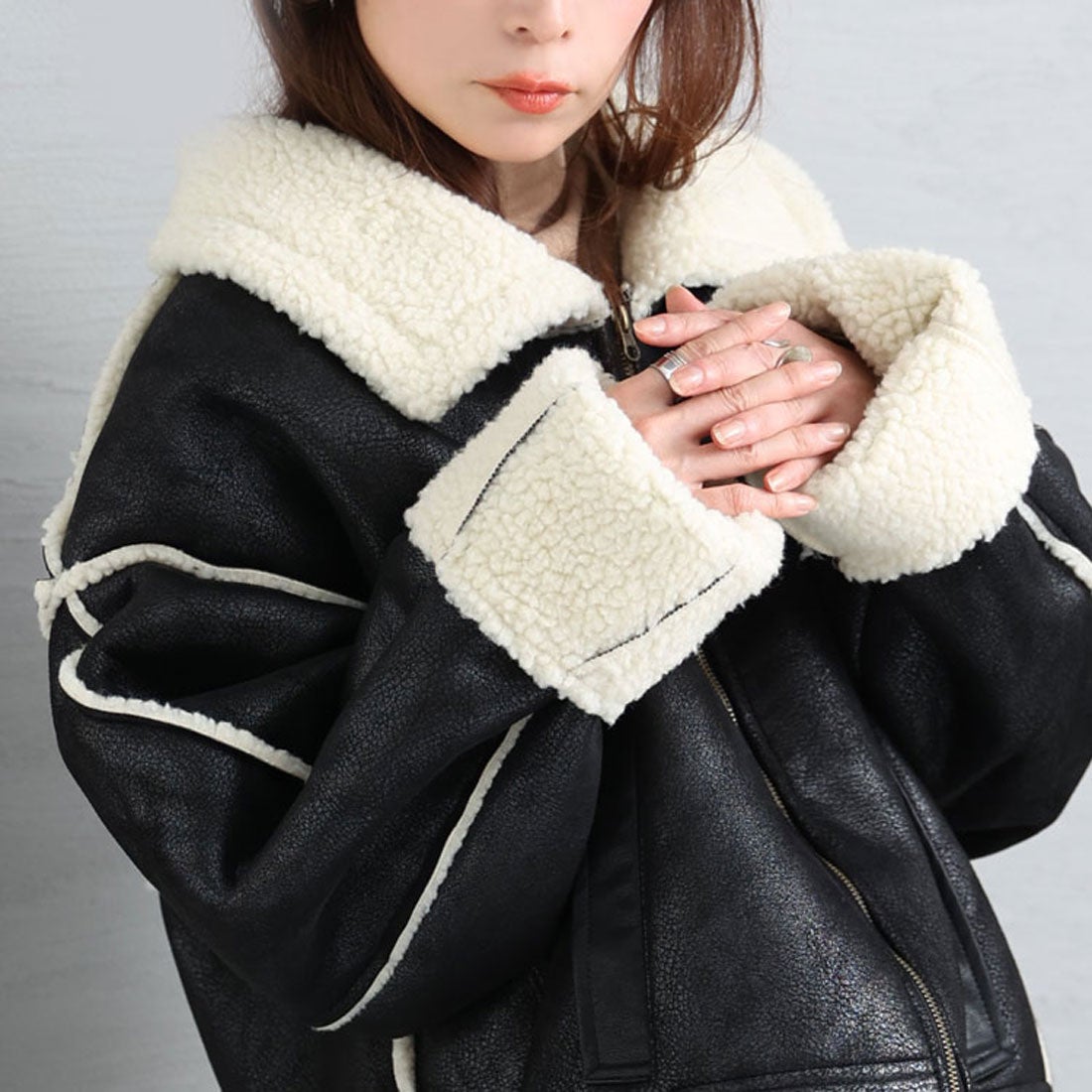 ゴールドジャパン GOLDJAPAN フェイクレザーB-3裏ボアジャケット