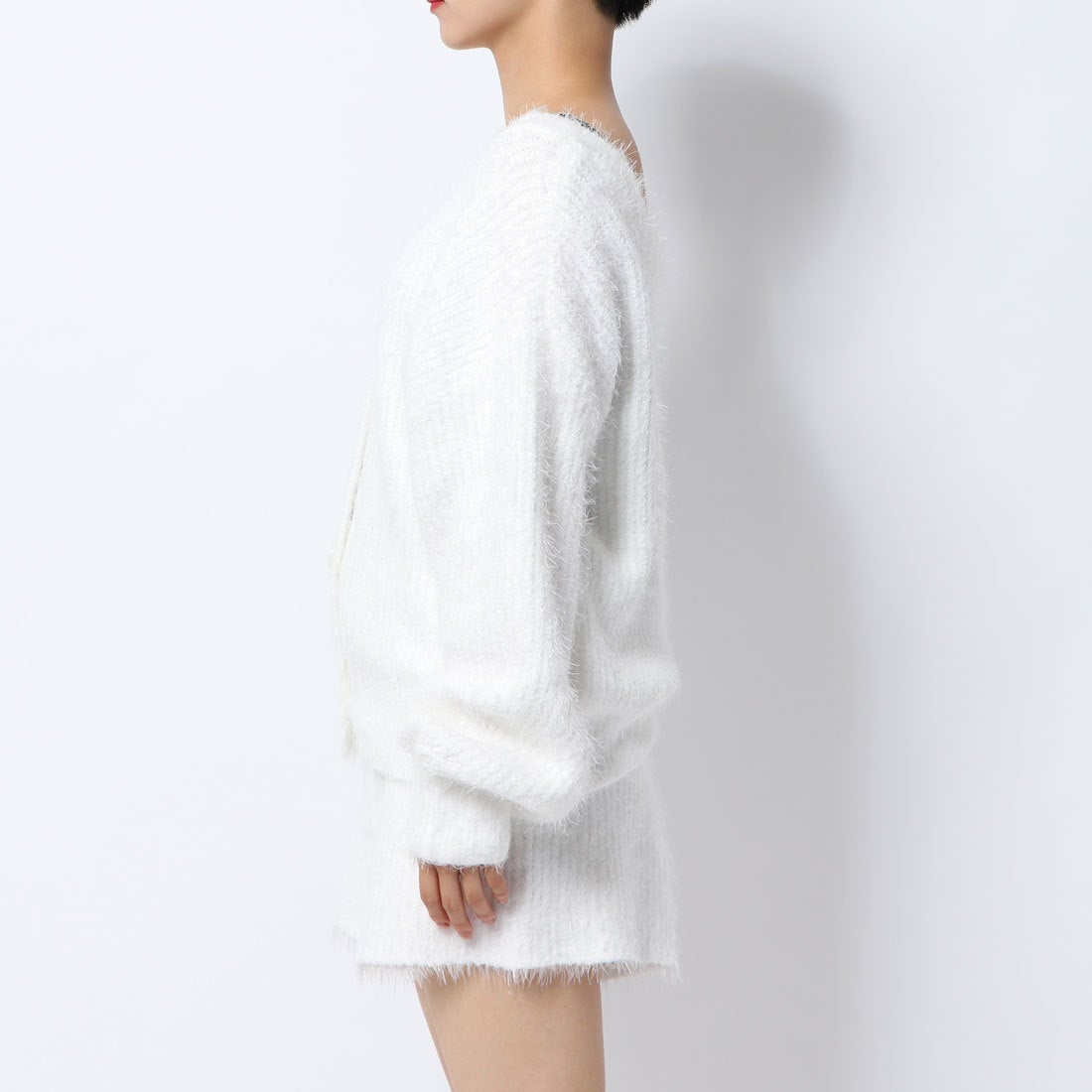 ジェラートピケ gelato pique フェザーカーディガン （オフホワイト