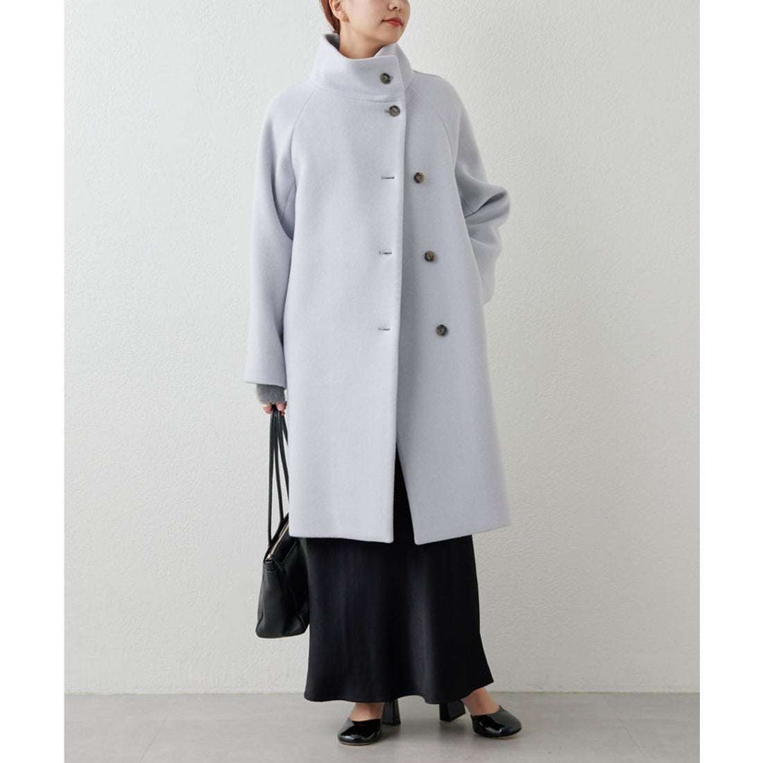 美品 上質・白ウールロングコート ガリャルダガランテ取扱 毛92% ガ