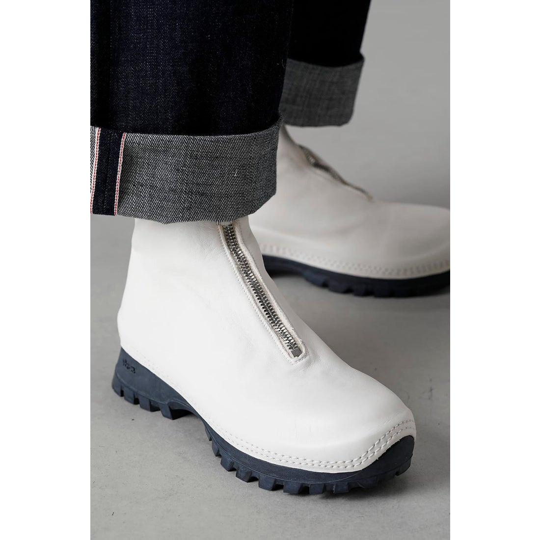 グイディ GUIDI VS01 Front Zip Sneakers Boots （White） 通販 大阪