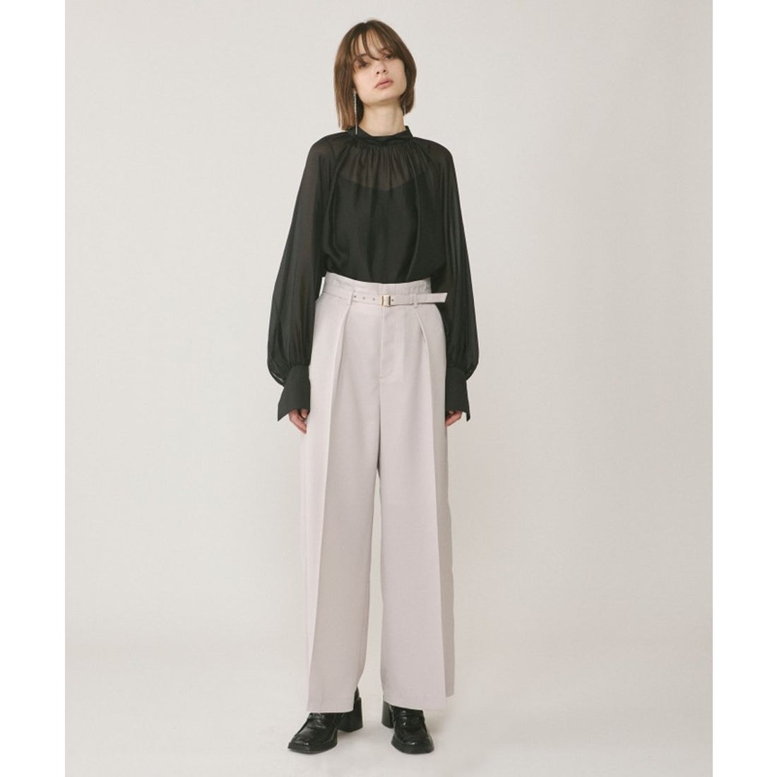 グレースコンチネンタル GRACE CONTINENTAL シアーボウタイブラウス