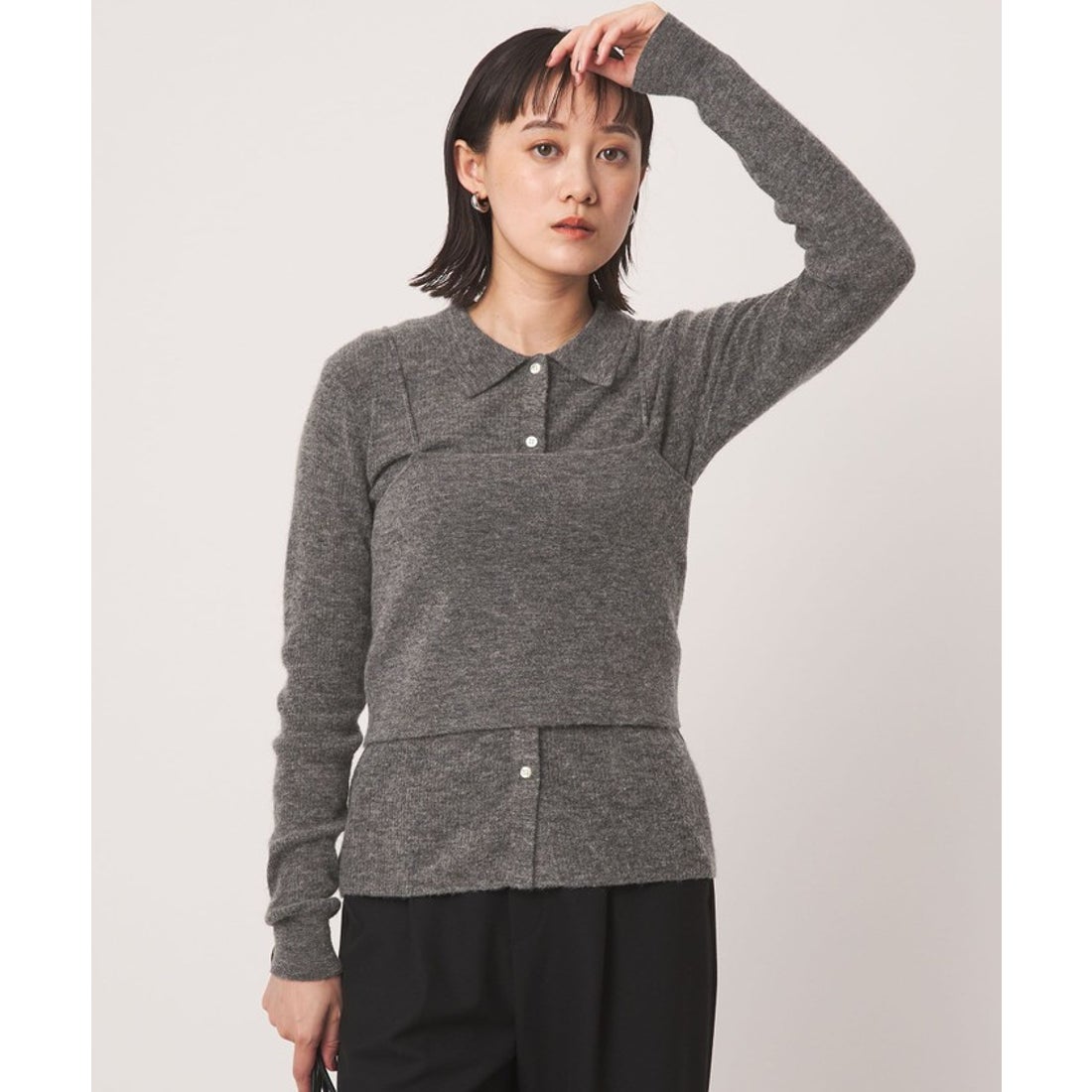 UNITED ARROWS green label relaxing ポロニット カーディガン