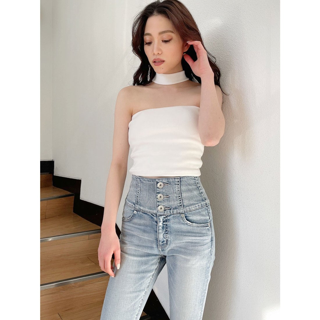 ジェイダ GYDA チョーカーベアTOPS （オフホワイト） -靴