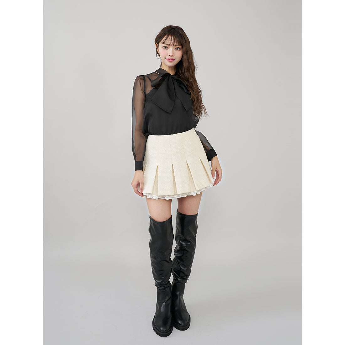 ダーリッチ Darich ソフトレザーニーハイブーツ （ブラック