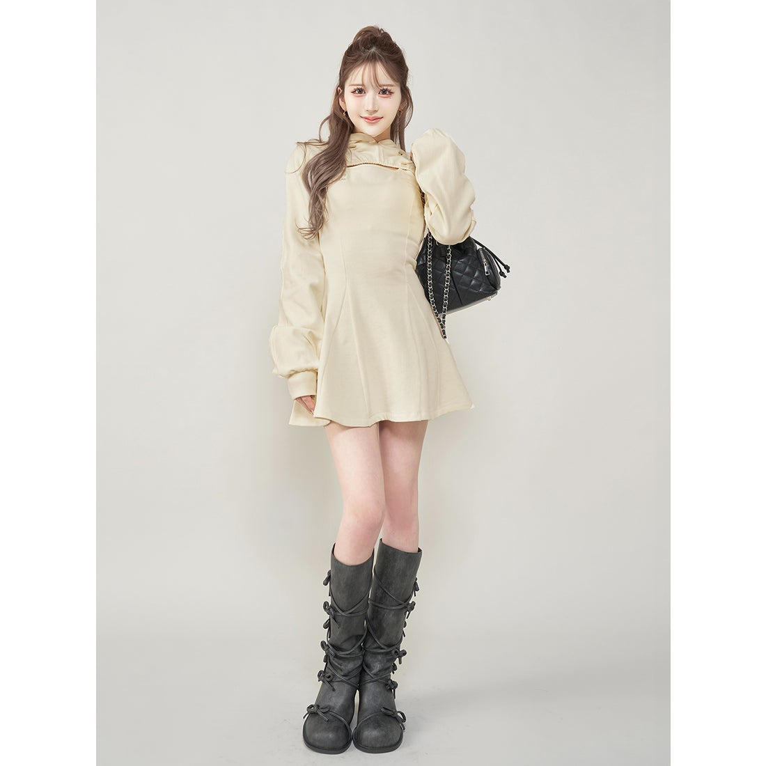 ダーリッチ Darich ショートフーディスウェットミニワンピース