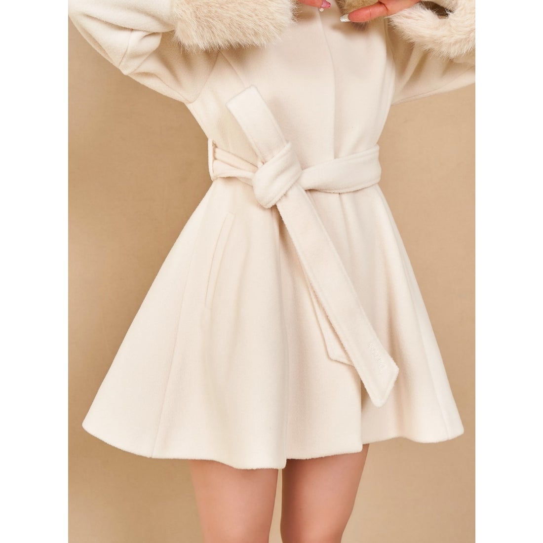 ダーリッチ Darich ウエストベルトメルトンコート （グレー） -靴