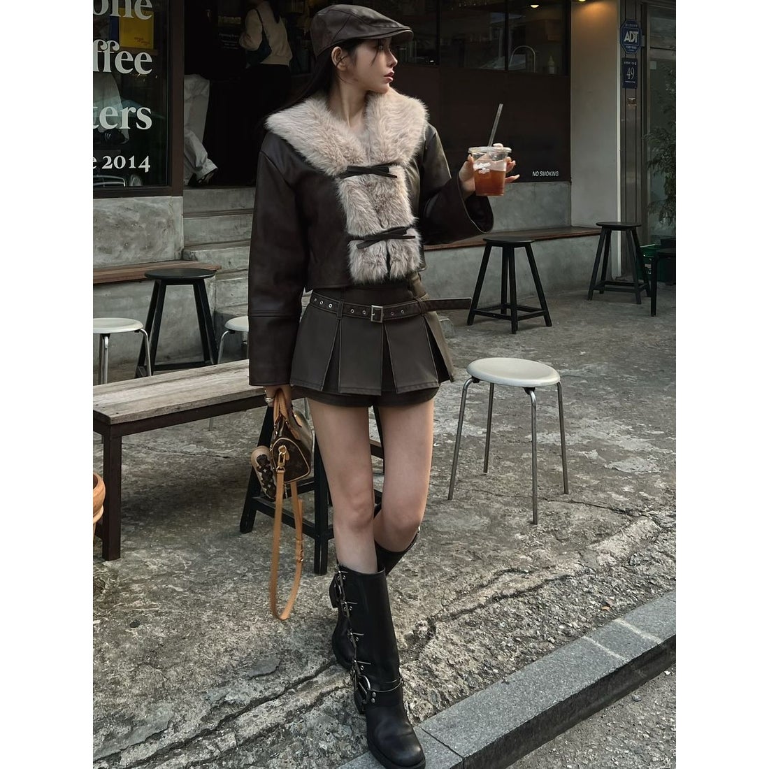 ダーリッチ Darich リボンベルトヴィンテージレザージャケット