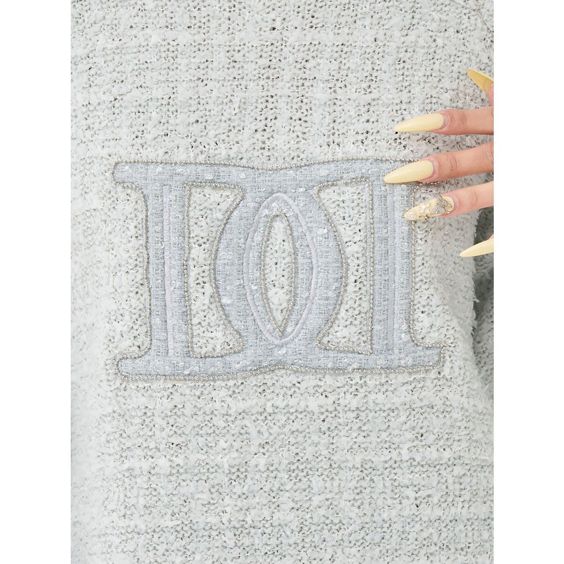 ダーリッチ Darich DDロゴツイードニットプルオーバー （ホワイト