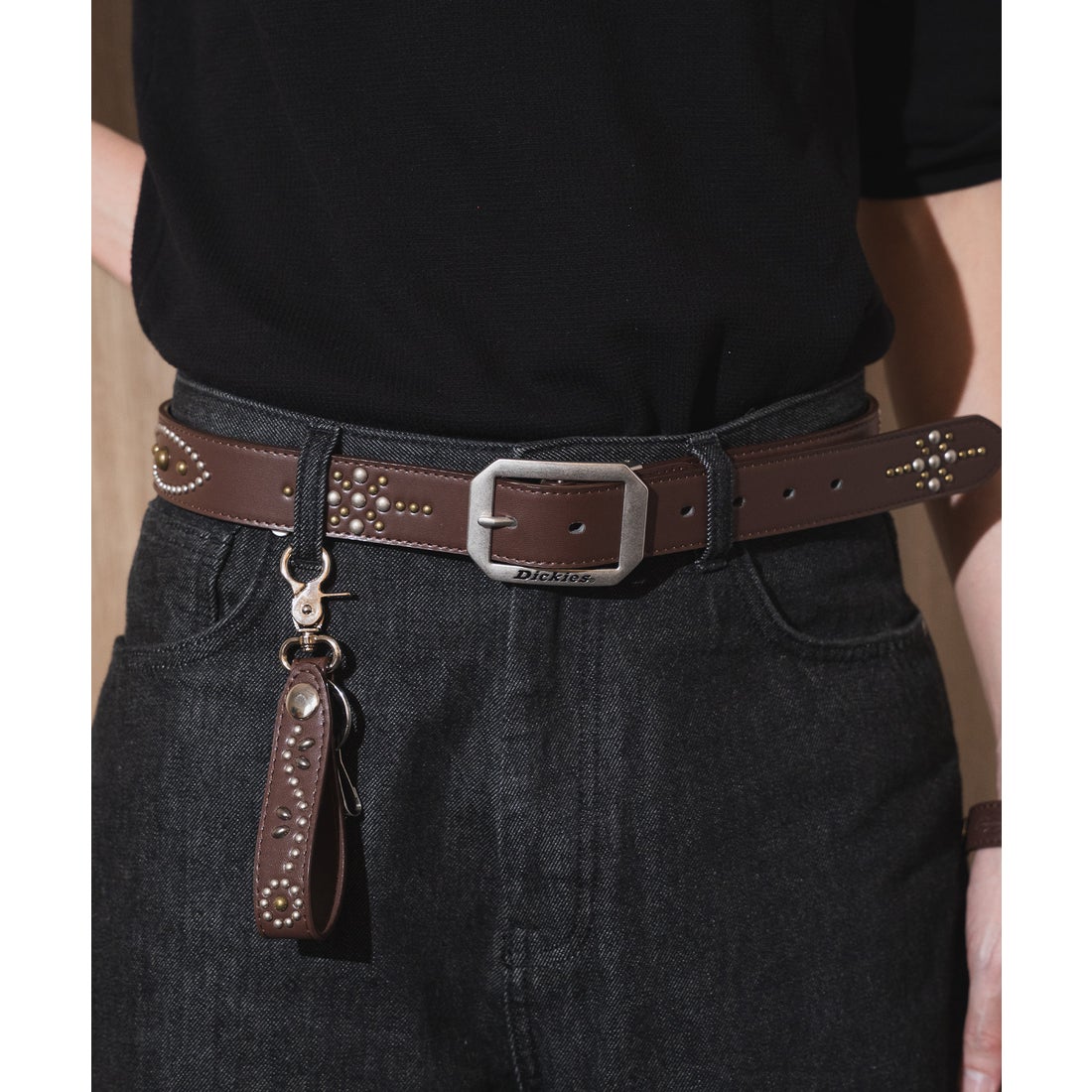 ディッキーズ Dickies DK 35mm スタッズベルト （D.ブラウン