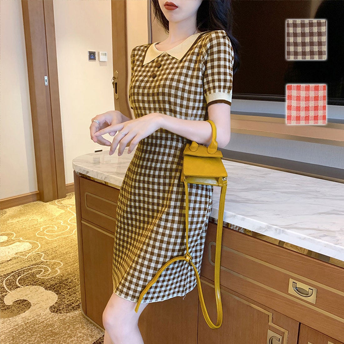 デューリリー Dewlily チェック柄ミニワンピース レディース 10代 20代