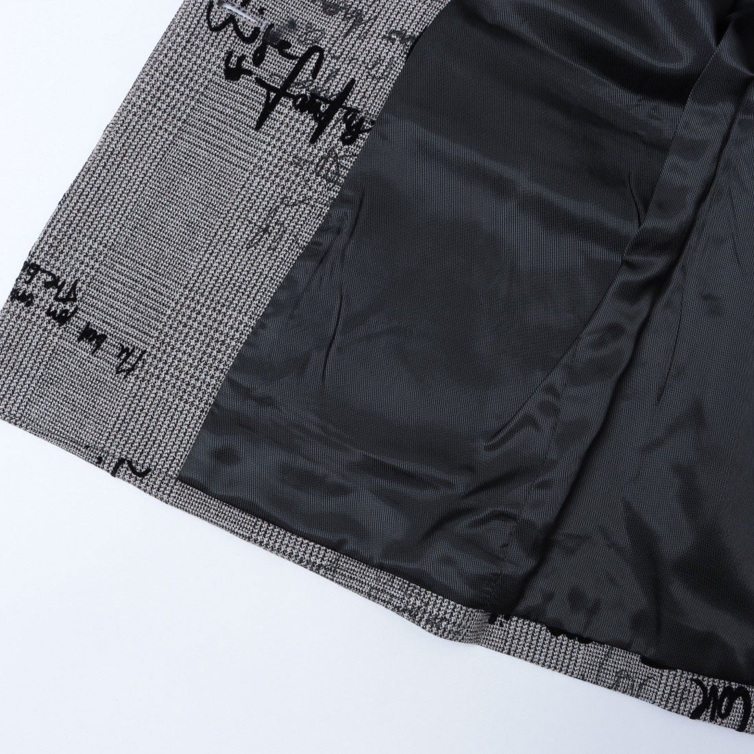 デシグアル Desigual レタリングチェック柄のジャケット （グレー