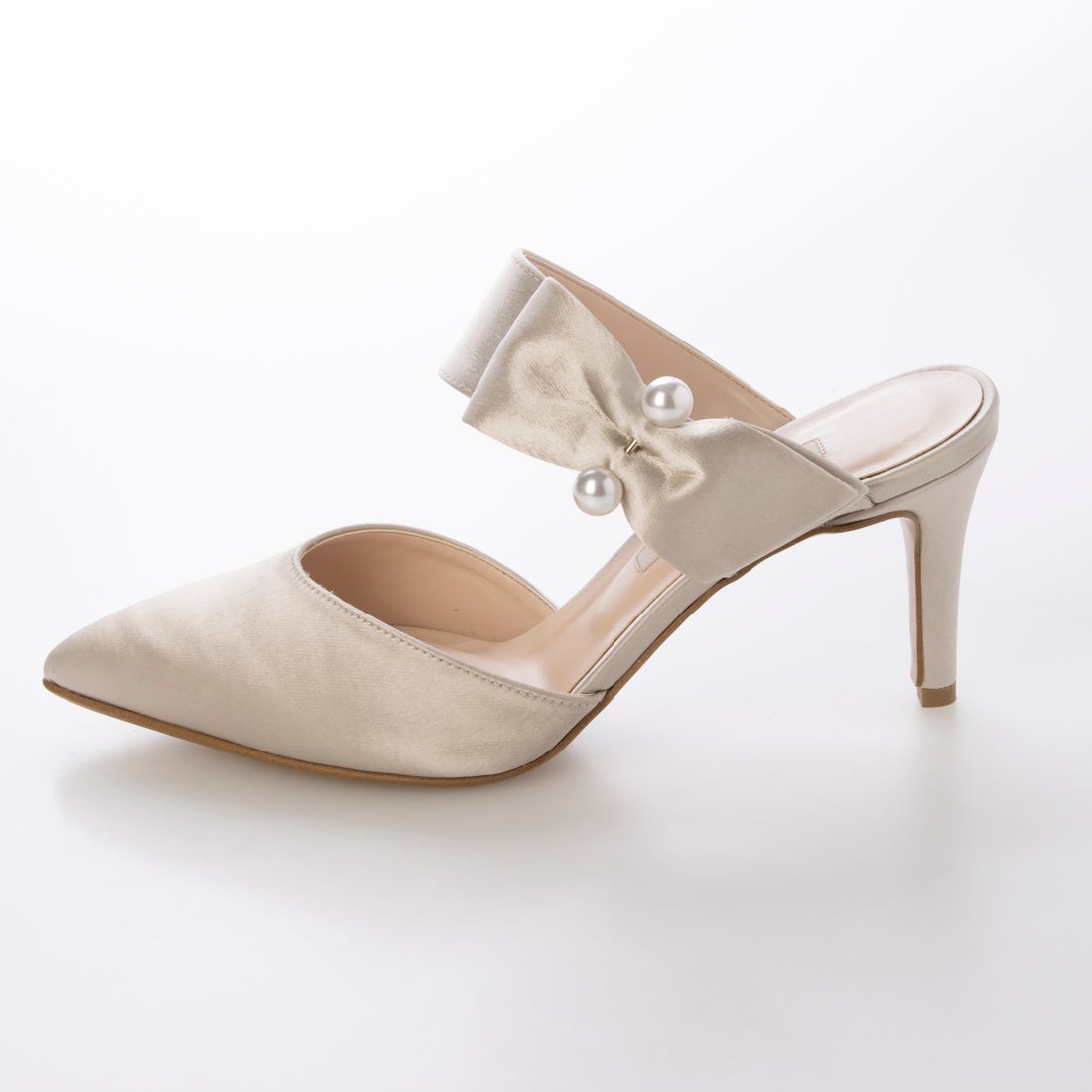 ダイアナ DIANA トゥクローズミュール （アイボリー生地