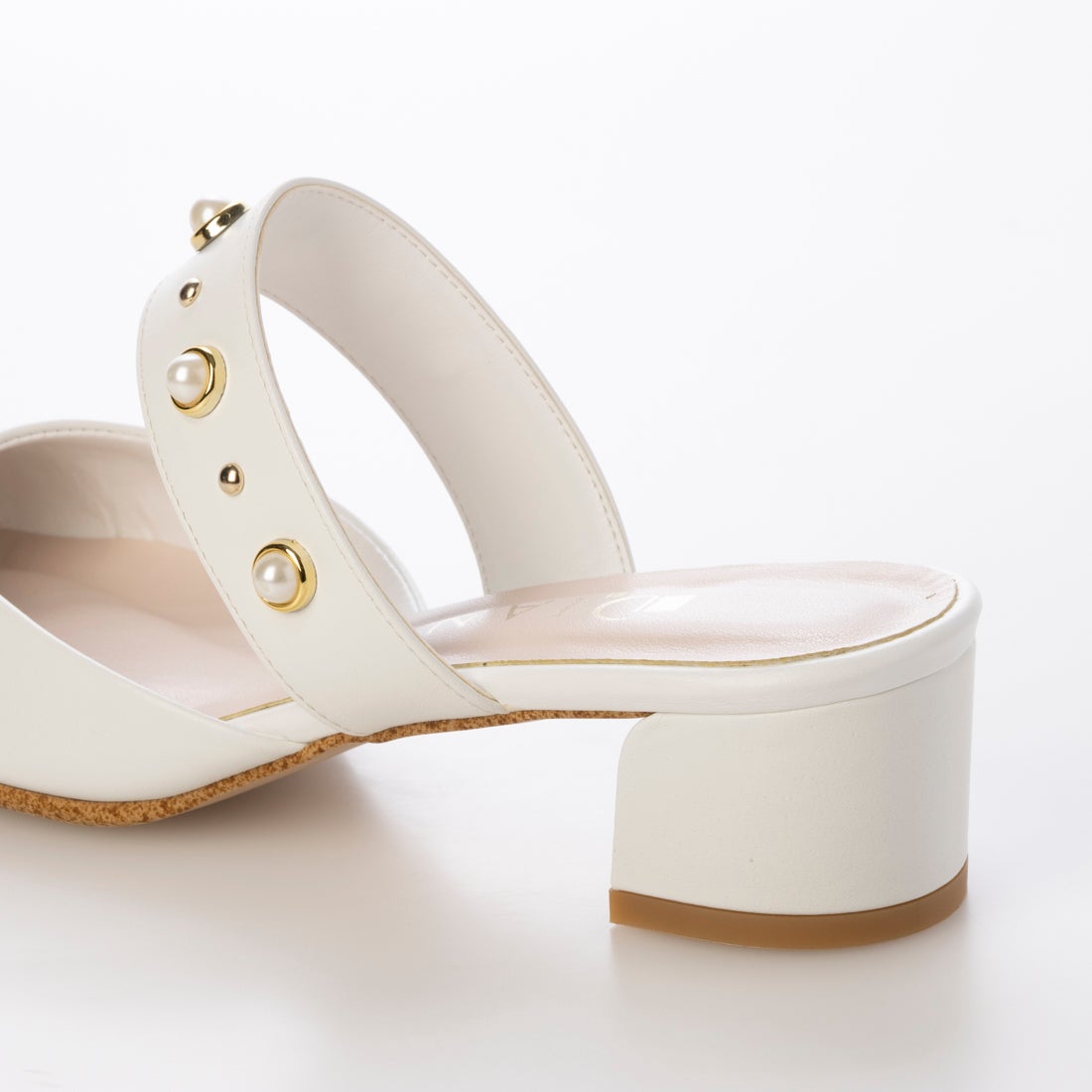 ダイアナ DIANA トゥクローズミュール （白カーフ） -アウトレット