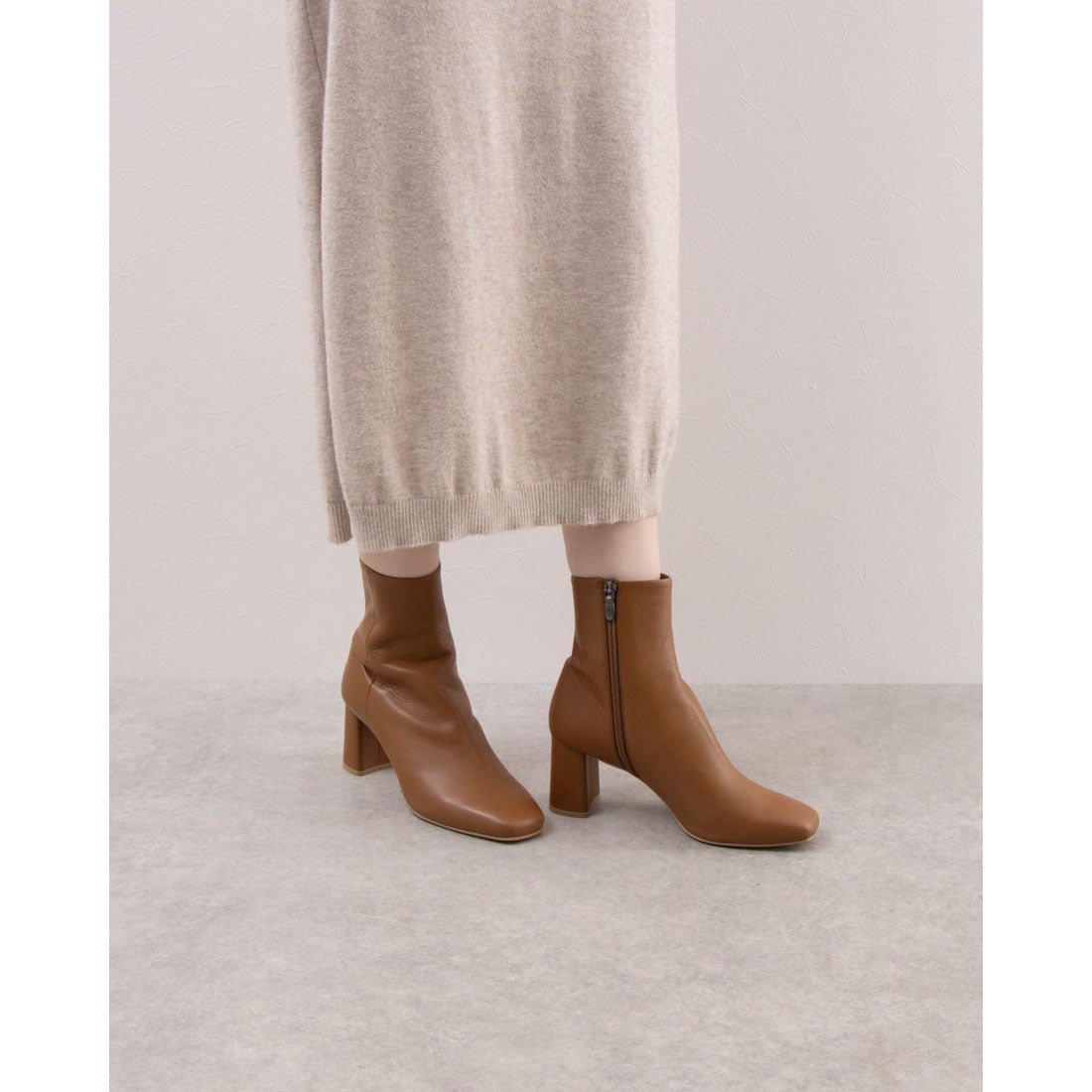 ダイアナ DIANA ショートブーツ （ライトブラウンカーフ