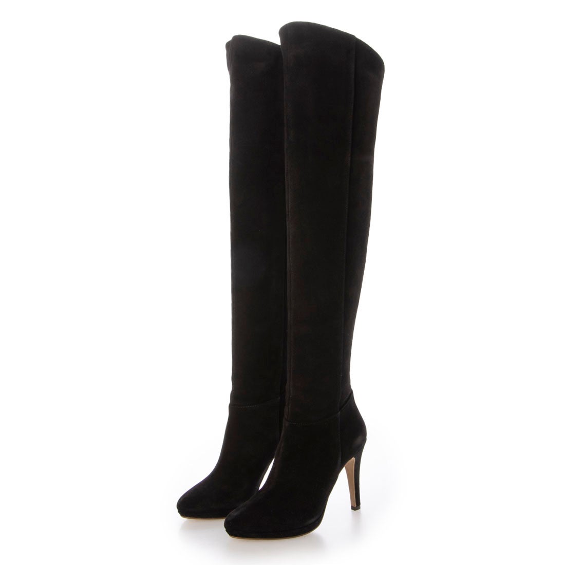 ダイアナ DIANA ニーハイブーツ （黒ベロア） -アウトレット