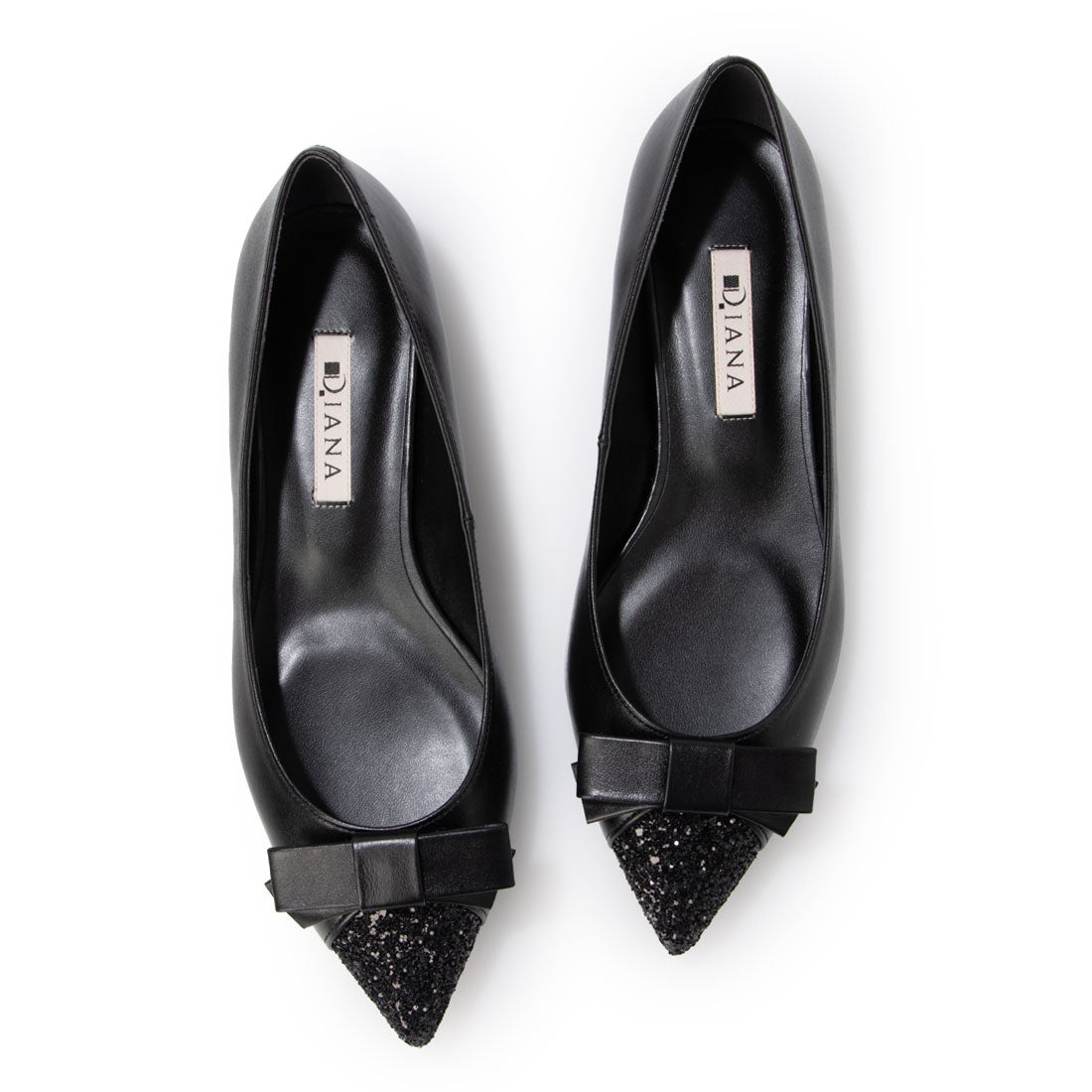 ダイアナ DIANA フラットパンプス （黒カーフ） - ファッション通販