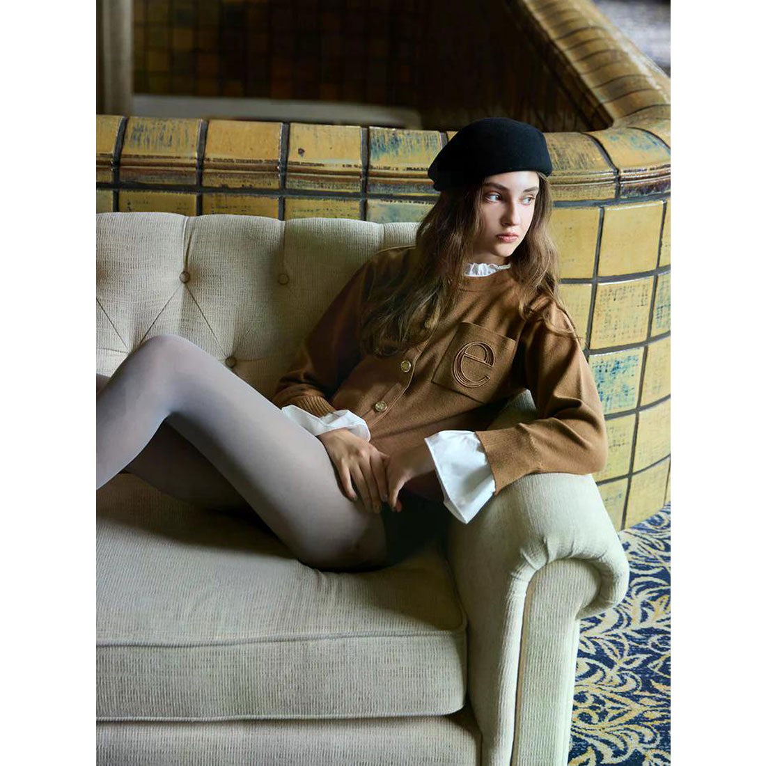 エイミーイストワール EIMY ISTOIRE Attached collar ニット