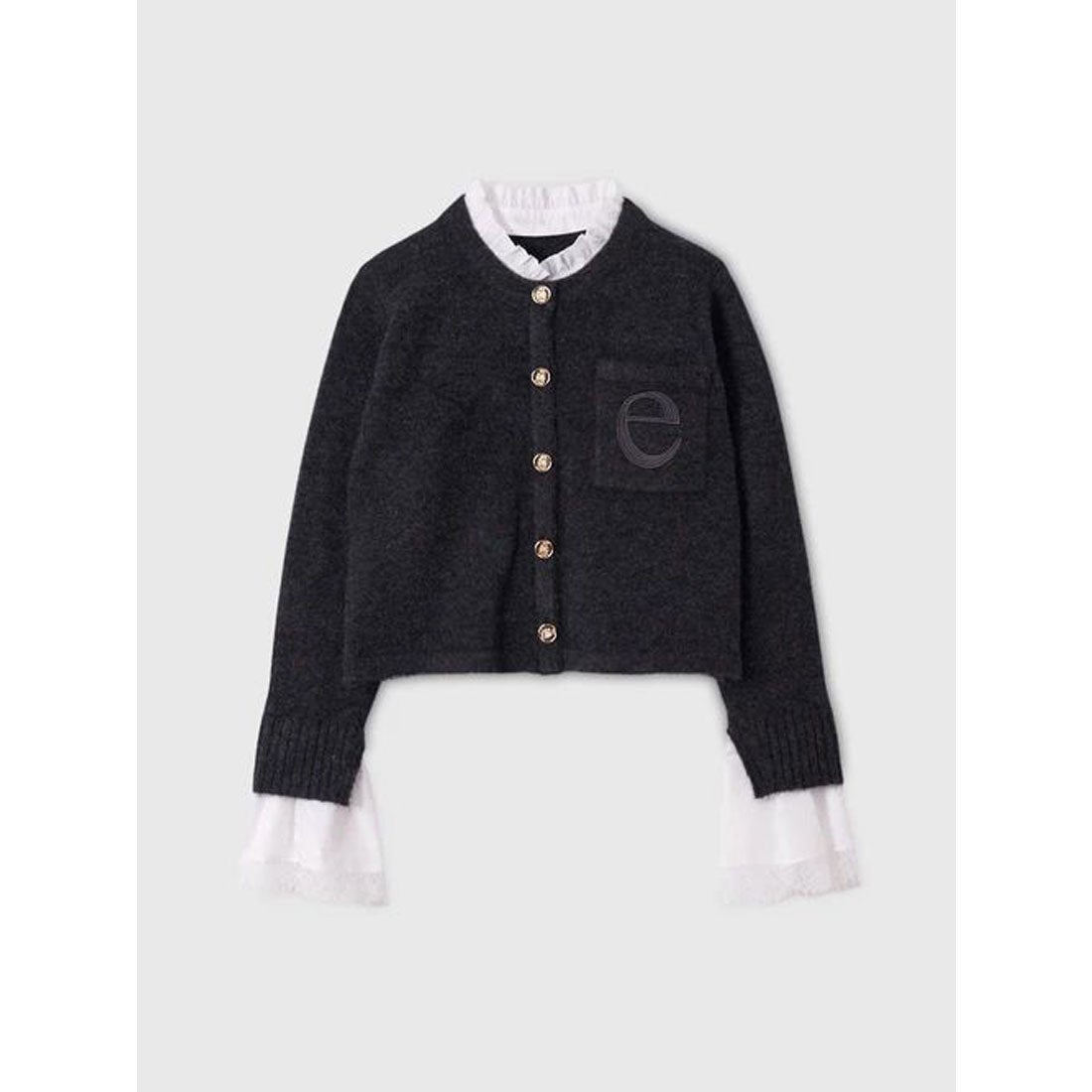 エイミーイストワール EIMY ISTOIRE Attachedcollrモヘアカーディガン