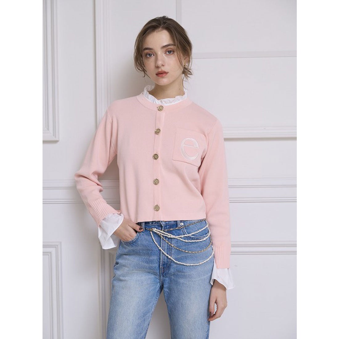 エイミーイストワール EIMY ISTOIRE Attached collar ニット