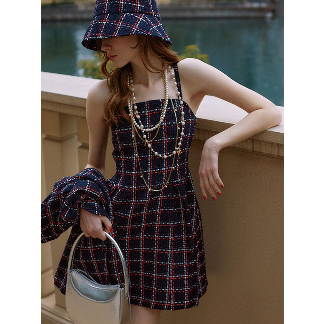 エイミーイストワール EIMY ISTOIRE eimy ribbon ツイードベアミニ