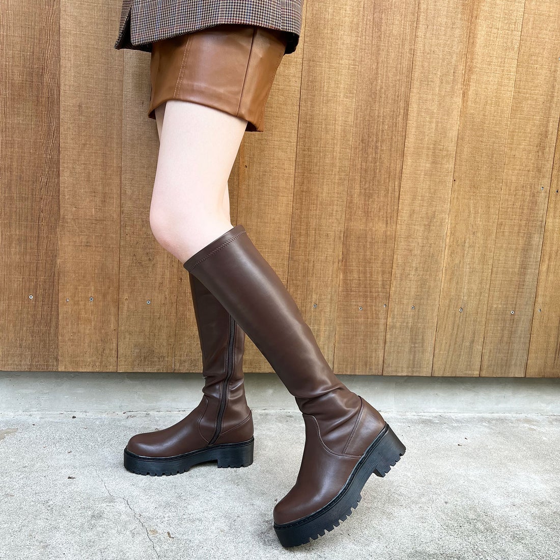 EVOL/イーボル】 ソフトストレッチロングブーツ IT9925 (ダーク