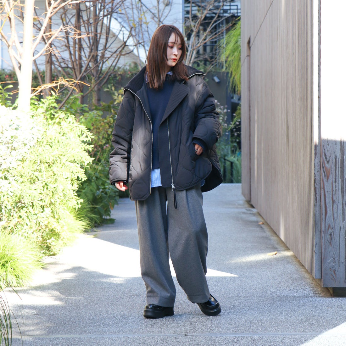 EVOL/イーボル】 軽量ニット厚底ブーツ IX5540 （ブラック） -【公式