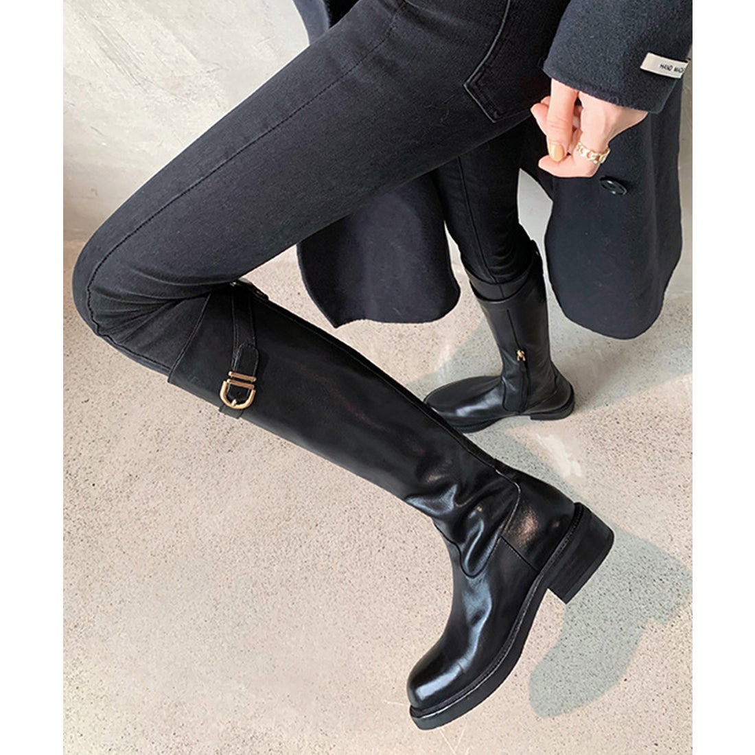 フューティアランド Futier Land ヴィンテージ風ベルテッドロング