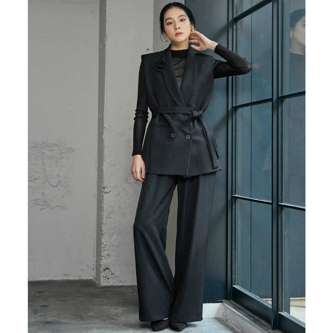 フロリア Flolia 【3点セット】パンツドレス オケージョン 結婚式