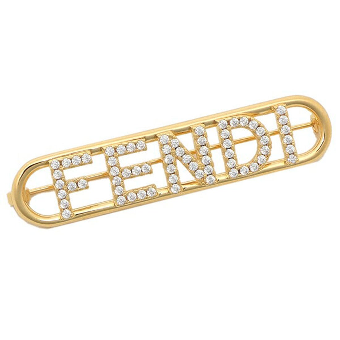 フェンディ FENDI ブローチ アクセサリー フェンディグラフィ ゴールド
