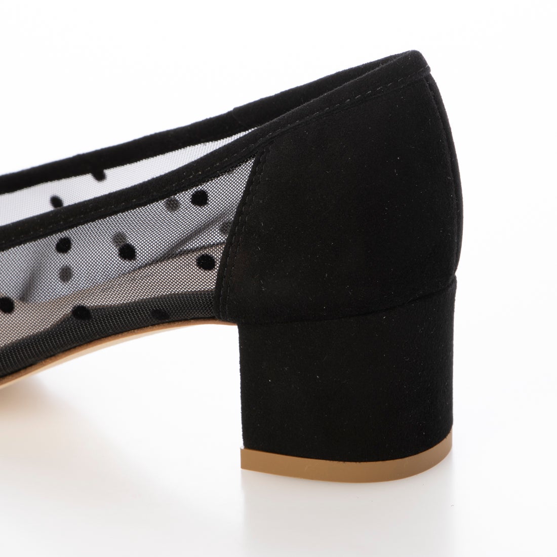 ファビオルスコーニ FABIO RUSCONI チュールドットパンプス （ブラック