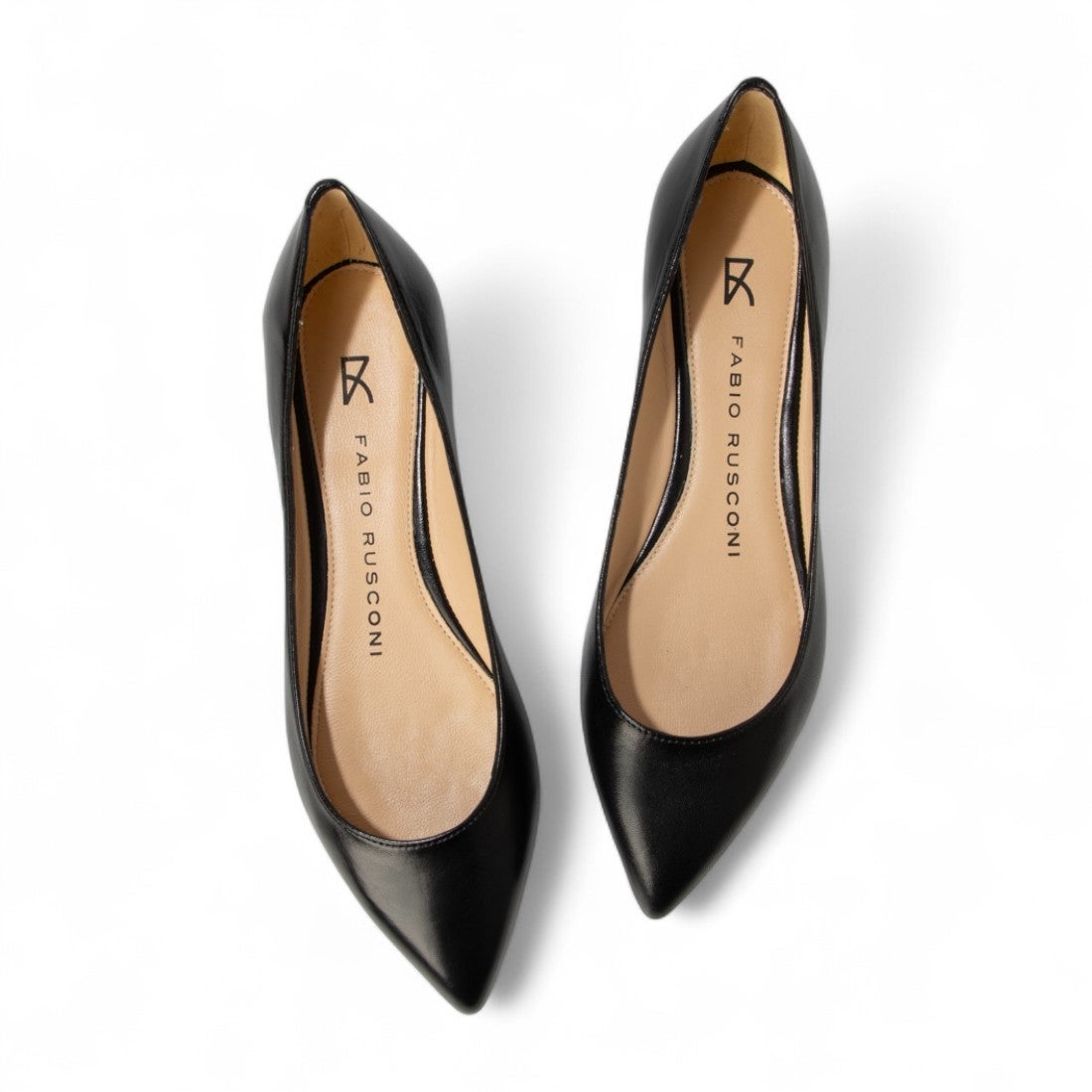 ファビオルスコーニ FABIO RUSCONI ポインテッドパンプス （ブラック