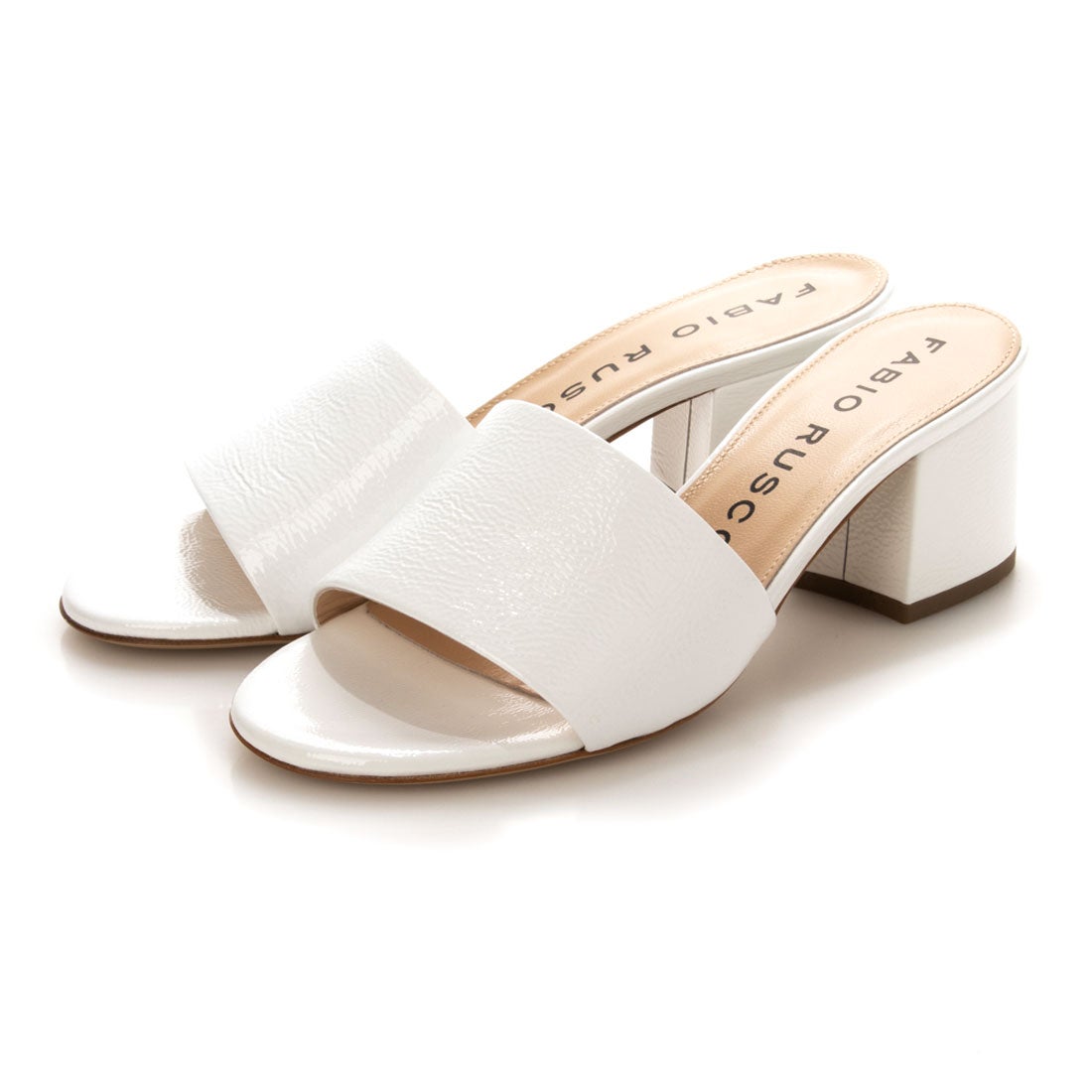 ○ファビオルスコーニ FABIO RUSCONI ミュール （ホワイト