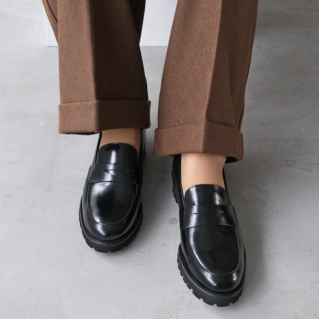 ファビオルスコーニ FABIO RUSCONI EVAタンクソールローファー